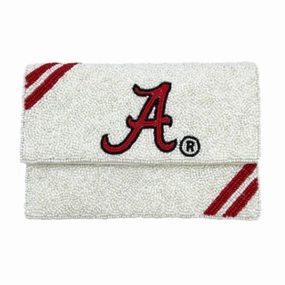 UNIVERSITY OF ALABAMA "A" MINI BEADED CLUTCH