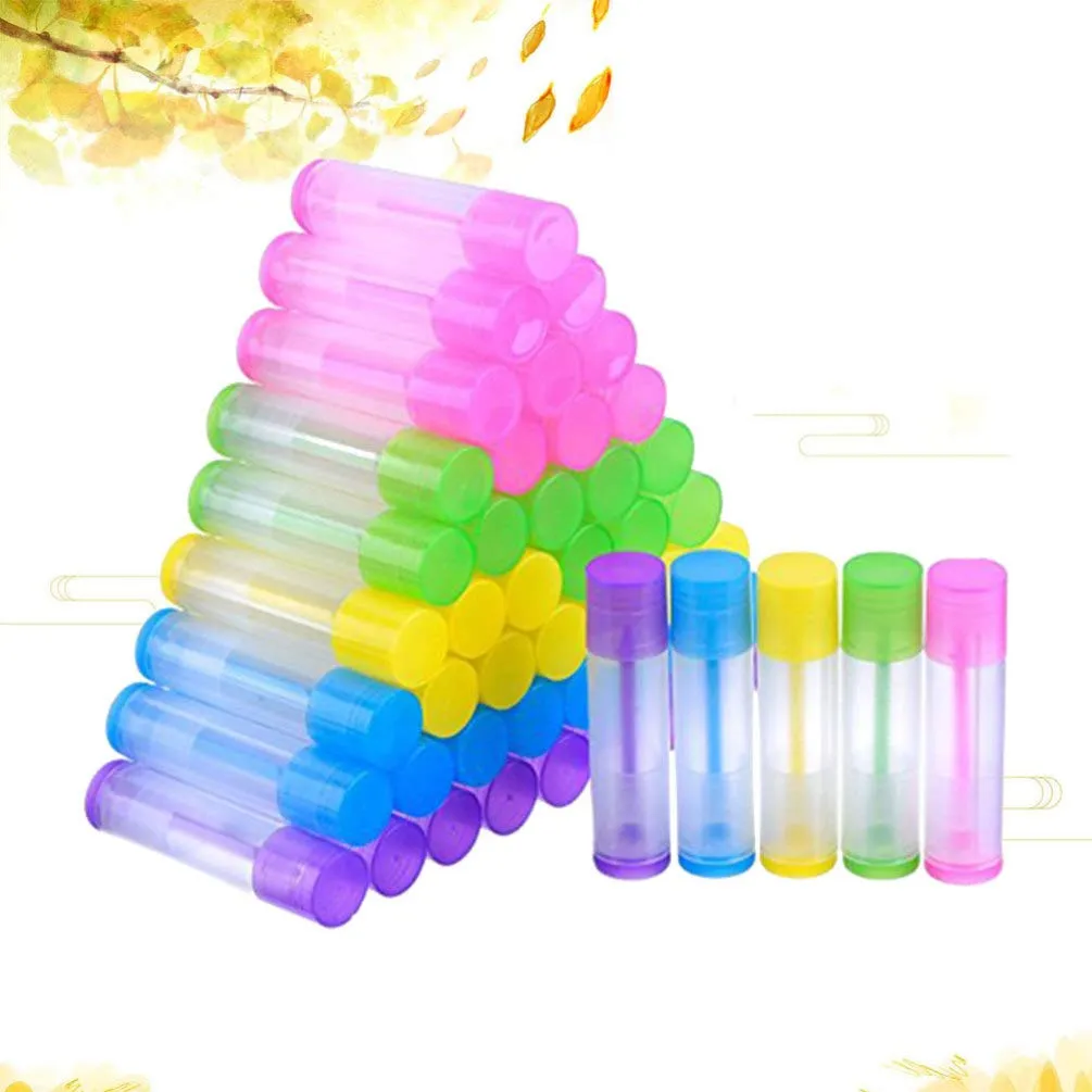 Uonlytech 100pcs Lip Balm Tubes Refillable Lipstick Containers for Projects for Lip Balms and Healing Products Fun and Versatile Use