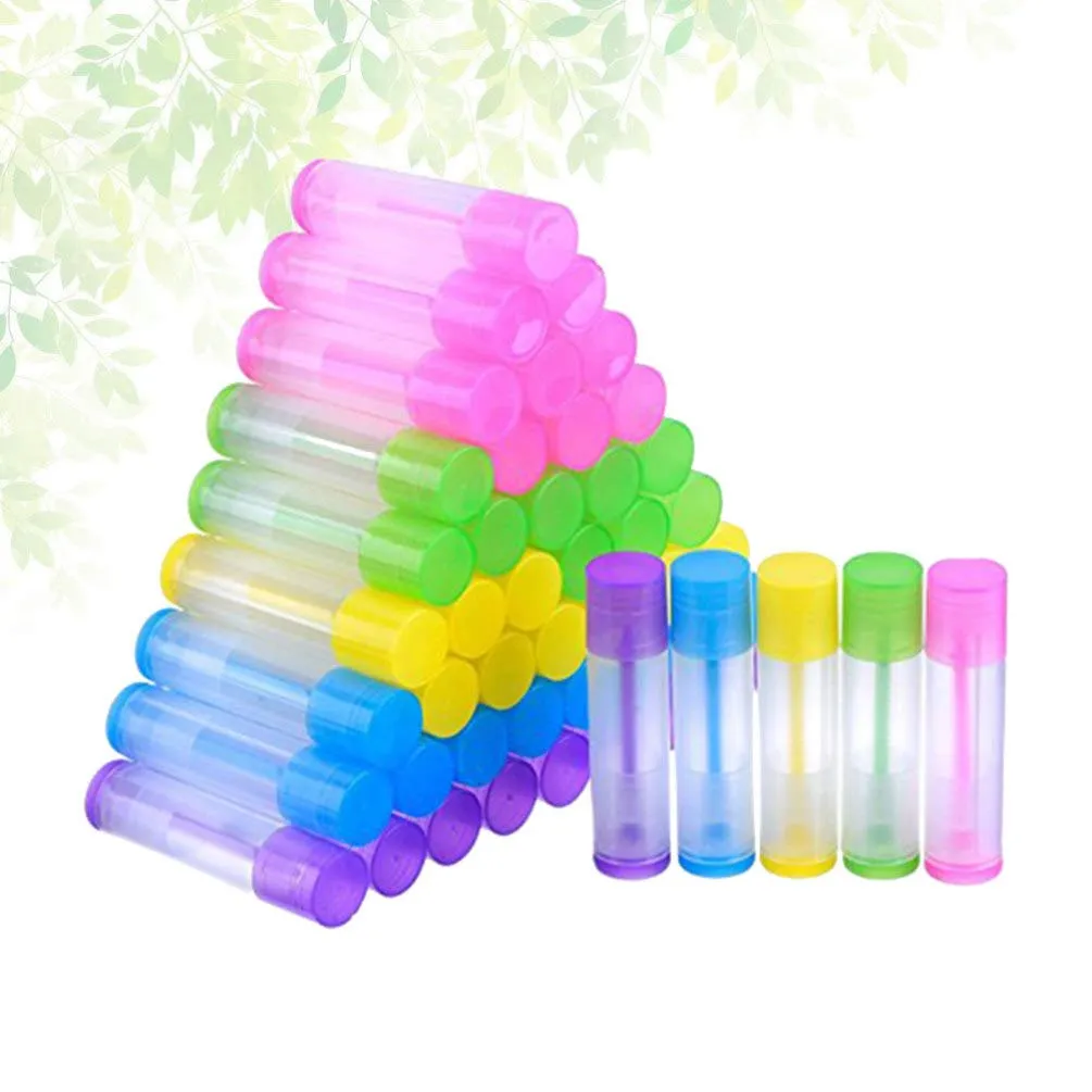 Uonlytech 100pcs Lip Balm Tubes Refillable Lipstick Containers for Projects for Lip Balms and Healing Products Fun and Versatile Use