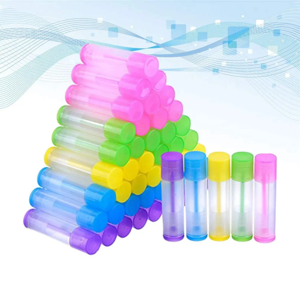 Uonlytech 100pcs Lip Balm Tubes Refillable Lipstick Containers for Projects for Lip Balms and Healing Products Fun and Versatile Use