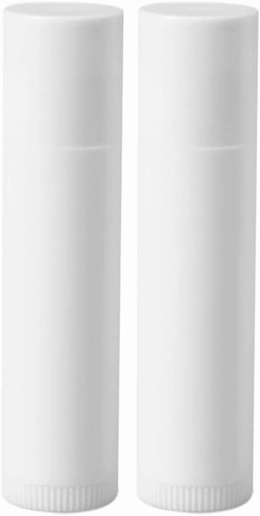 Uonlytech Black Lipstick 25pcs Empty Refillable Lip Balm Tubes, Plastic Mini Lip Gloss Balm Tubes with White Caps Crayon Tube for Travel Craft DIY Bulk
