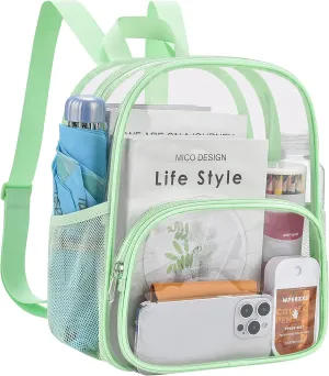 USPECLARE Clear Backpack for Stadium Events Small Clear Backpack 11.5x9.5x6 for Concert Sport Events Work Travel