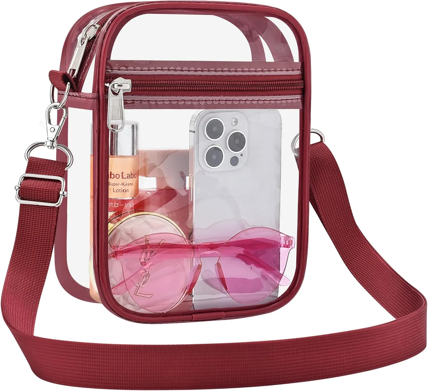 USPECLARE Clear Purse Stadium Approved CrossBody Bag for Men and Women