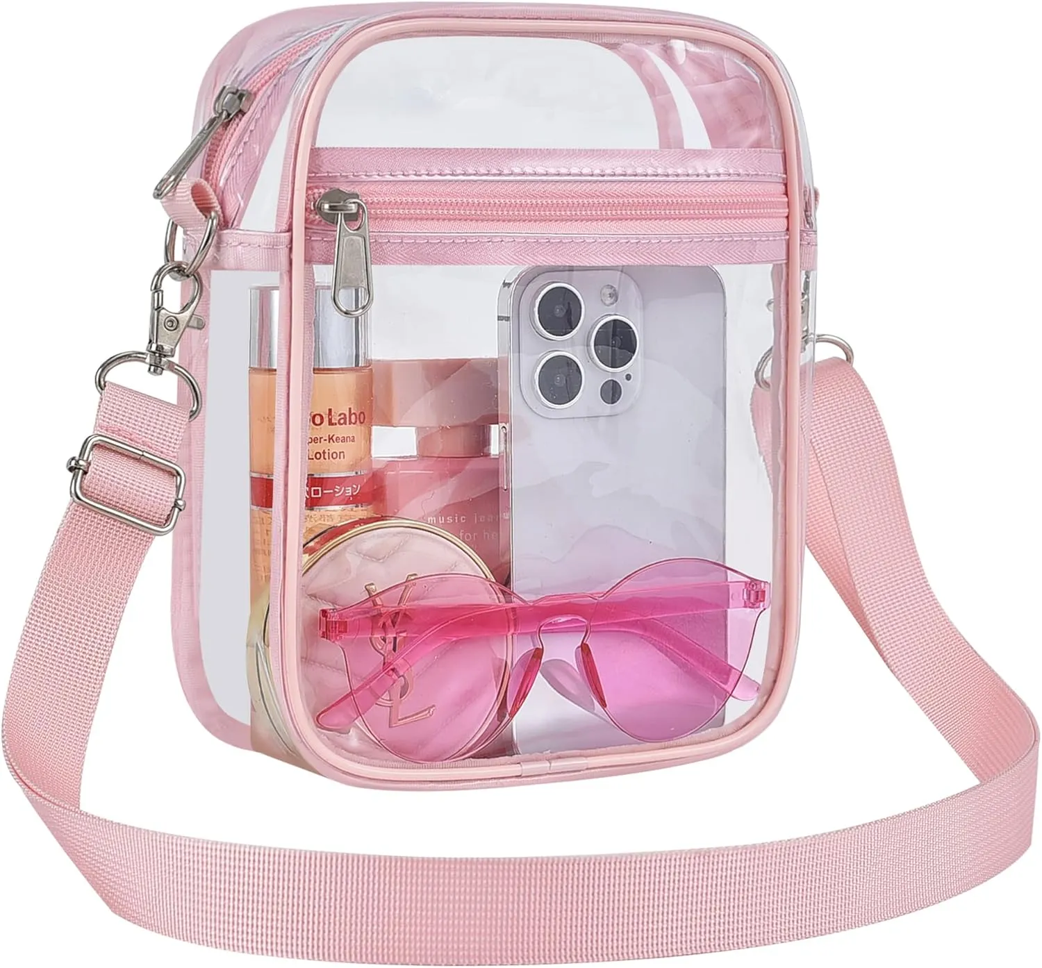 USPECLARE Clear Purse Stadium Approved CrossBody Bag for Men and Women