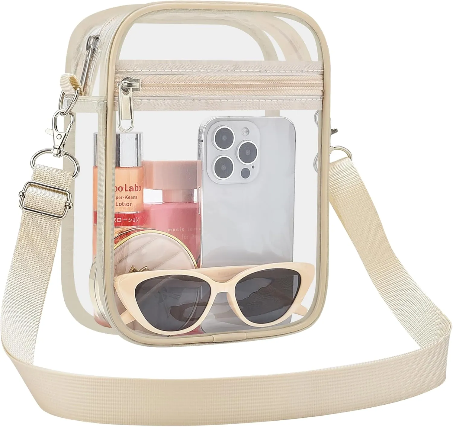 USPECLARE Clear Purse Stadium Approved CrossBody Bag for Men and Women