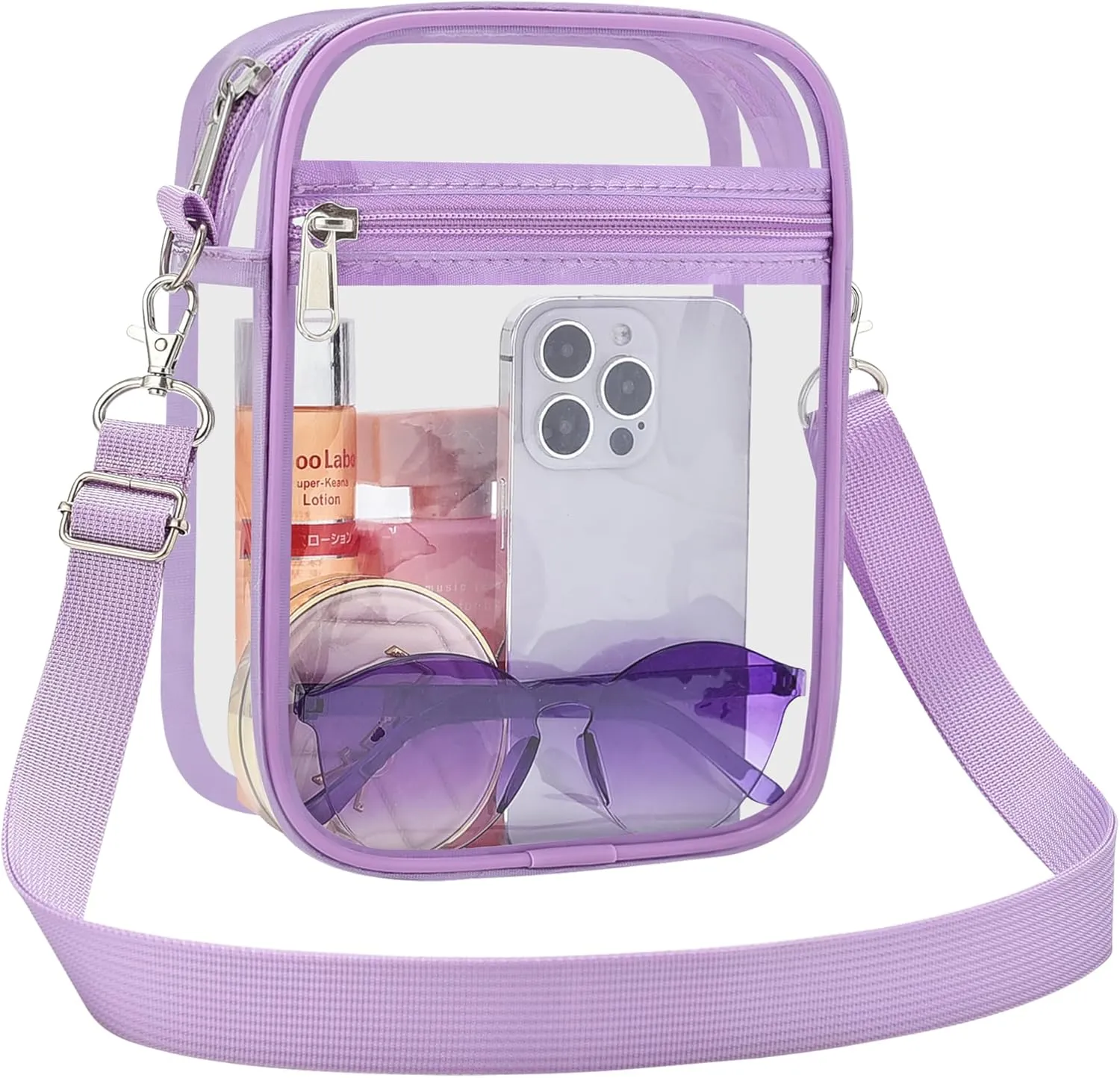 USPECLARE Clear Purse Stadium Approved CrossBody Bag for Men and Women