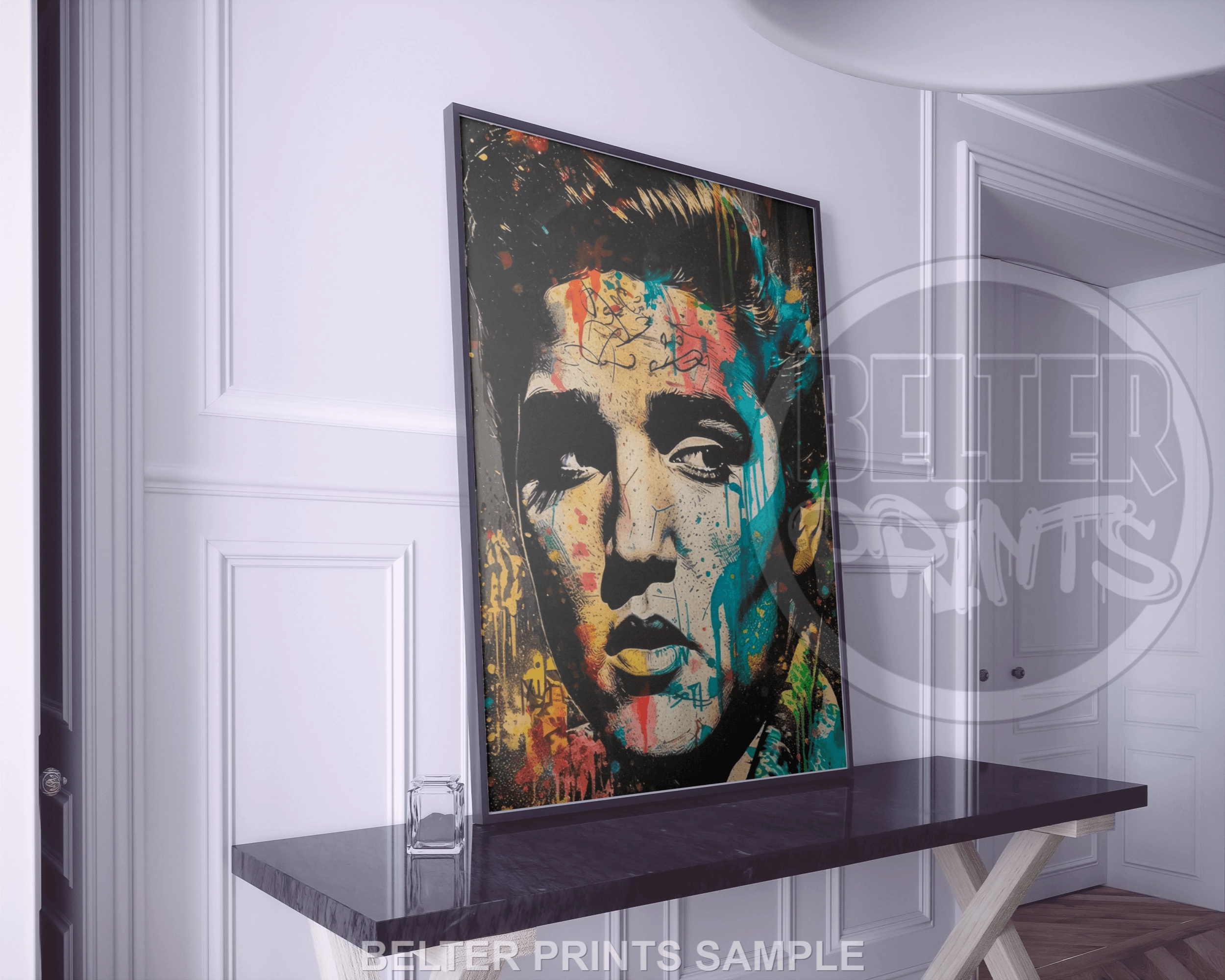 VIVA COLOUR | Elvis Presley Wall Art | Abstract Pop Art Portrait Print