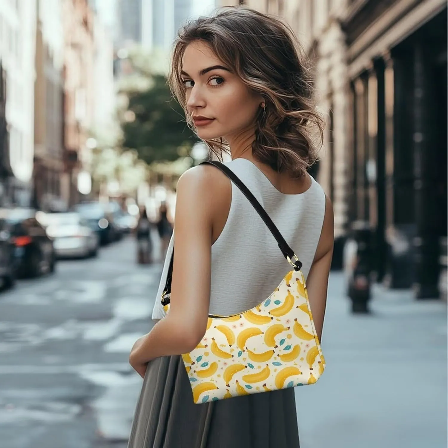 Women’s Underarm Bag Soft PU Leather Shoulder Bag Internal Zipper Pocket Handbag Ladies Small Purse Daily Travel