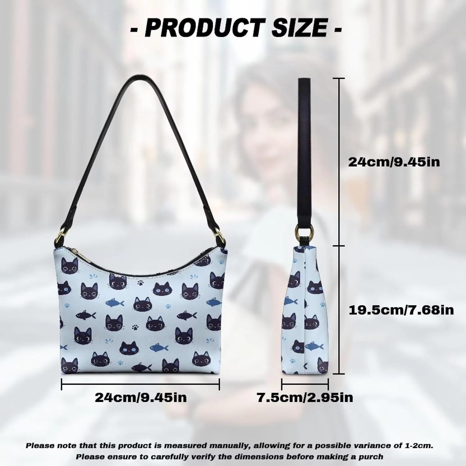 Women’s Underarm Bag Soft PU Leather Shoulder Bag Internal Zipper Pocket Handbag Ladies Small Purse Daily Travel