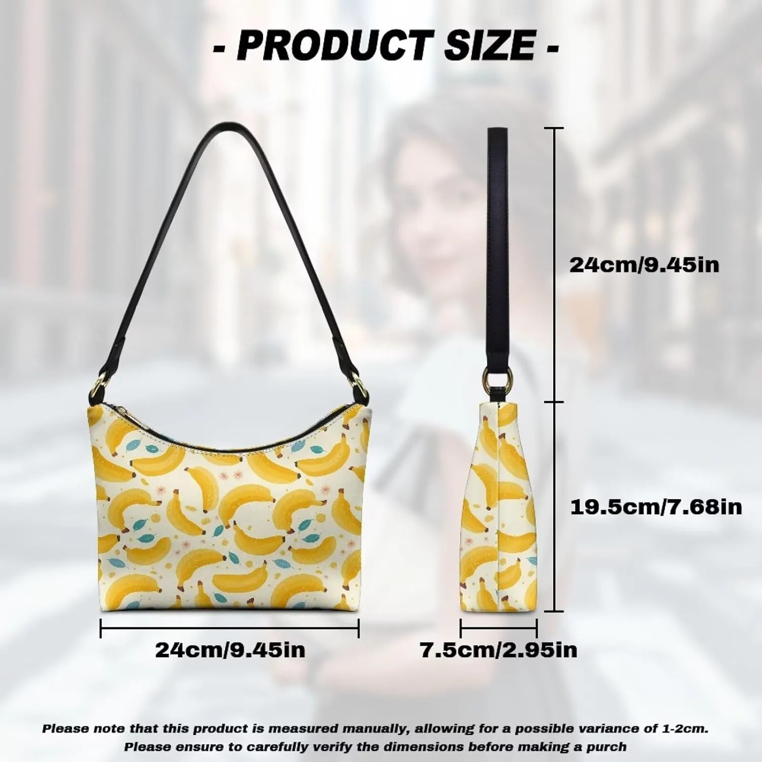 Women’s Underarm Bag Soft PU Leather Shoulder Bag Internal Zipper Pocket Handbag Ladies Small Purse Daily Travel