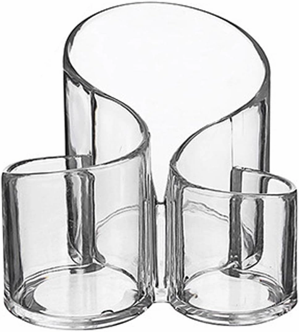 XISAOK Makeup Brushes Storage Box Cosmetic Acrylic Clear Holder for Lipstick Polish Jewelry Eyebrow Pencil