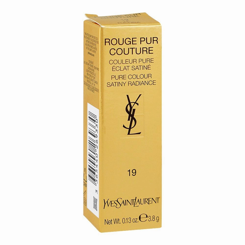 Yves Saint Laurent Rouge Pur Couture Satiny Radiance Lipstick, 3.8g, 19 Le Fuchsia