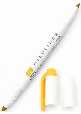 Zebra Mildliner Double Tip Mild Gold Highlighter
