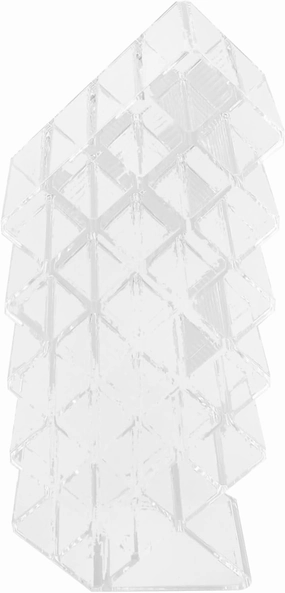 Zerodeko Acrylic Lipstick Organizer Stand Clear Multi Compartment Makeup Display Holder for Lip Gloss Lipstick Storage Compact Lightweight Design for Vanity or Desktop Use