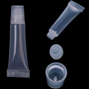 ZHONGJIUYUAN 100 Pieces 15ml Empty Tubes Lip Gloss Balm Clear Cosmetic Mini Containers